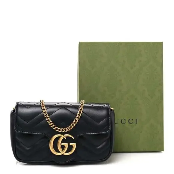 Gucci Calfskin Matelasse Super Mini Gg #234482G11B - Picture 11 of 11